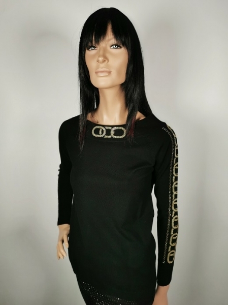 LAFTY LIE BLUZA KNITTED WITH GOLD BLACK