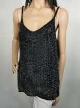 N DENMARK TOP WITH BEADS BLACK