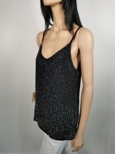 N DENMARK TOP WITH BEADS BLACK