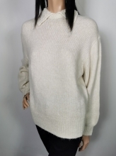 ESQUALO SWETER WITH PEARLS BROKEN WHITE